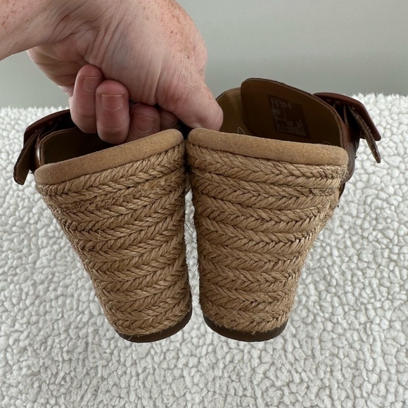 Clarks Collection Brown Lafley Devin Espadrille Wedge Sandal - Picture 6 of 7